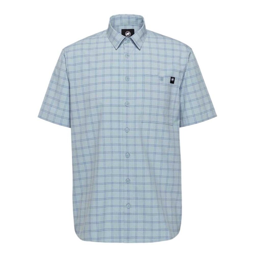 Mammut Mens Plaid Short-Sleeved Shirt / Blue